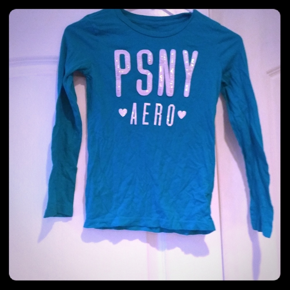 P.S from Aeropostale Girls Turquoise Shirt